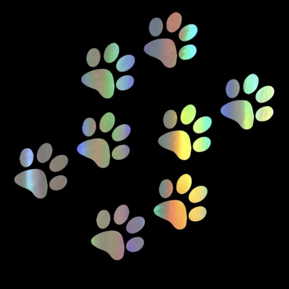 Multicolor Paw Print Decal For Car/ Decoration New - Picture 3 of 6
